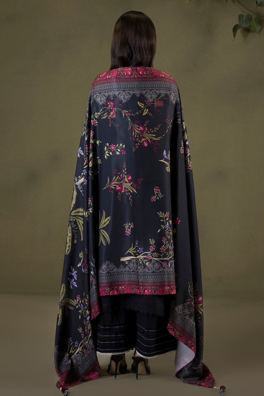 Embroidered Shirt Shalwar Shawl - 0238