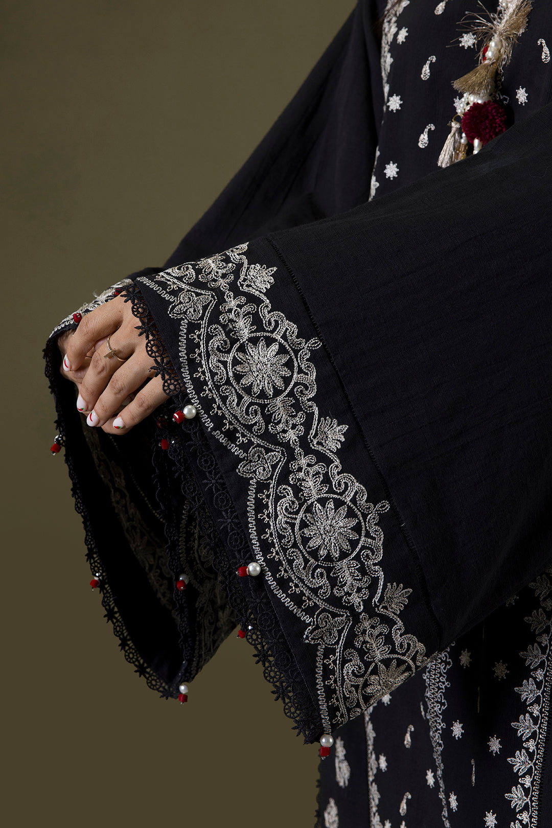 Embroidered Shirt Shalwar Shawl - 0238