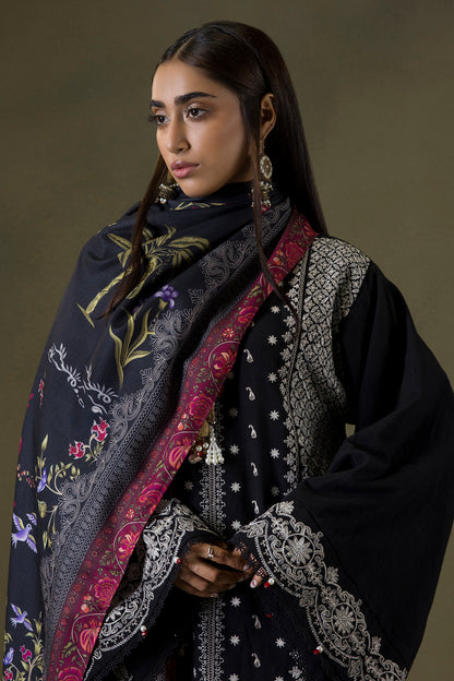 Embroidered Shirt Shalwar Shawl - 0238