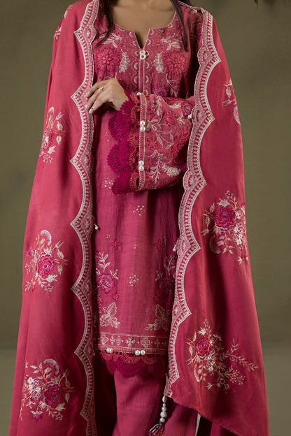 Embroidered Shirt Shalwar Shawl - 0240