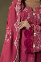 Embroidered Shirt Shalwar Shawl - 0240