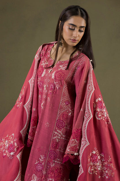 Embroidered Shirt Shalwar Shawl - 0240