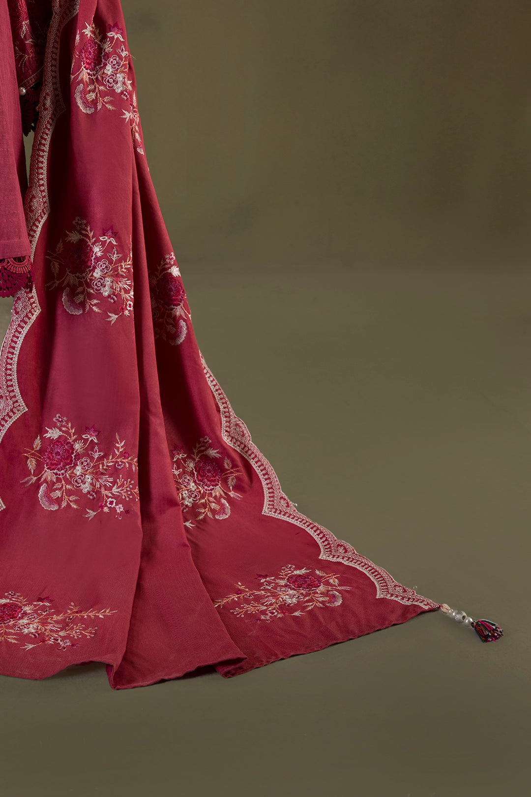 Embroidered Shirt Shalwar Shawl - 0240