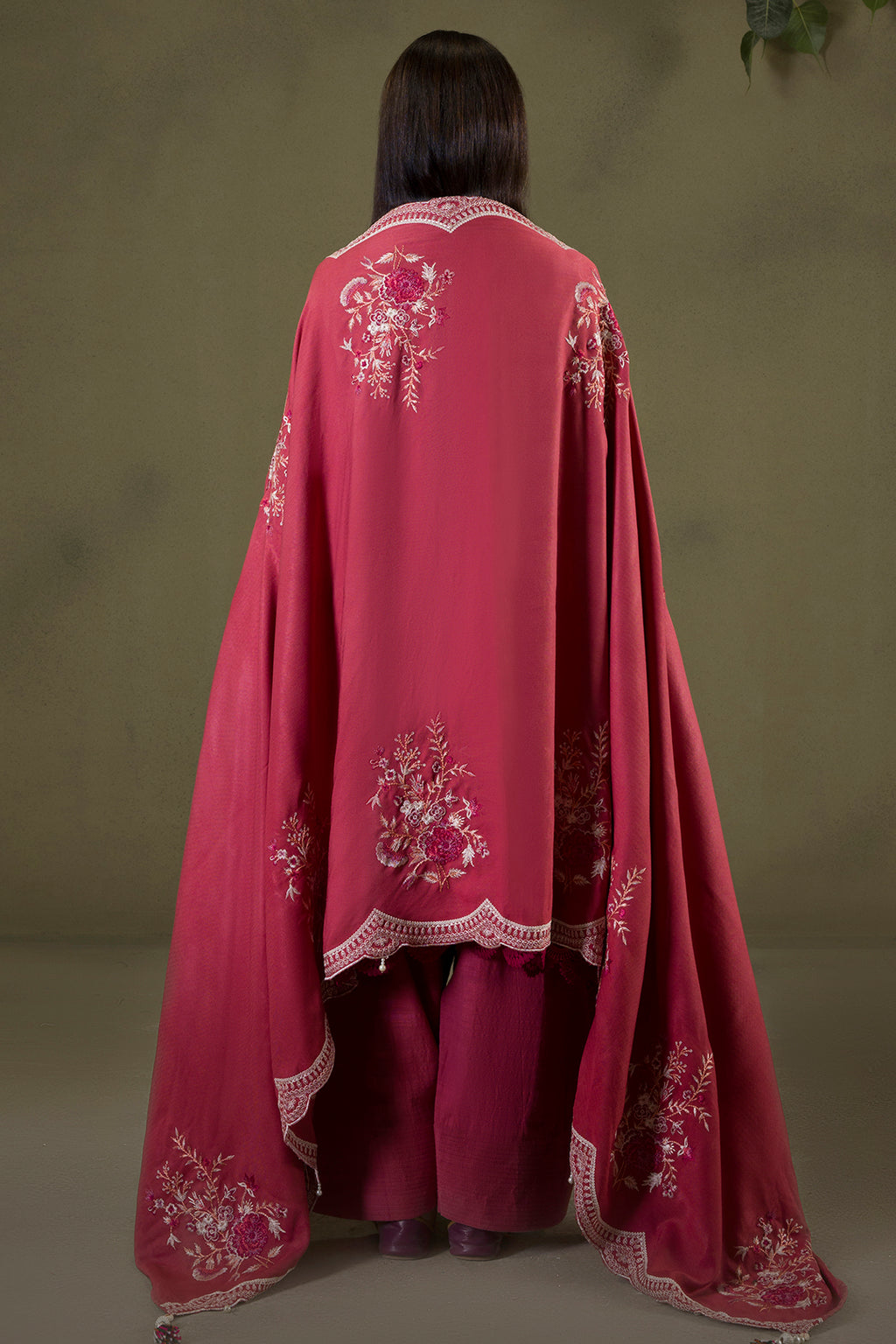 Embroidered Shirt Shalwar Shawl - 0240