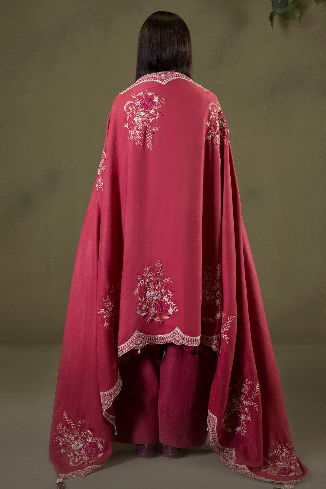 Embroidered Shirt Shalwar Shawl - 0240