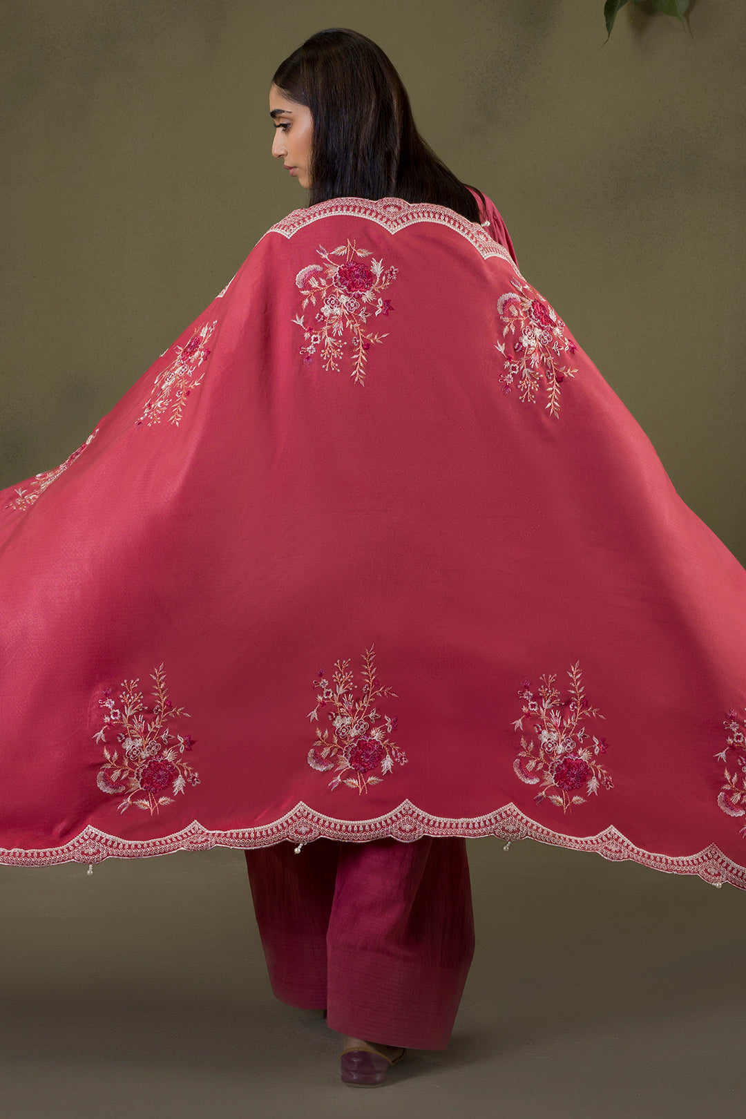 Embroidered Shirt Shalwar Shawl - 0240