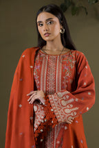Embroidered Shirt Shalwar Shawl - 0241