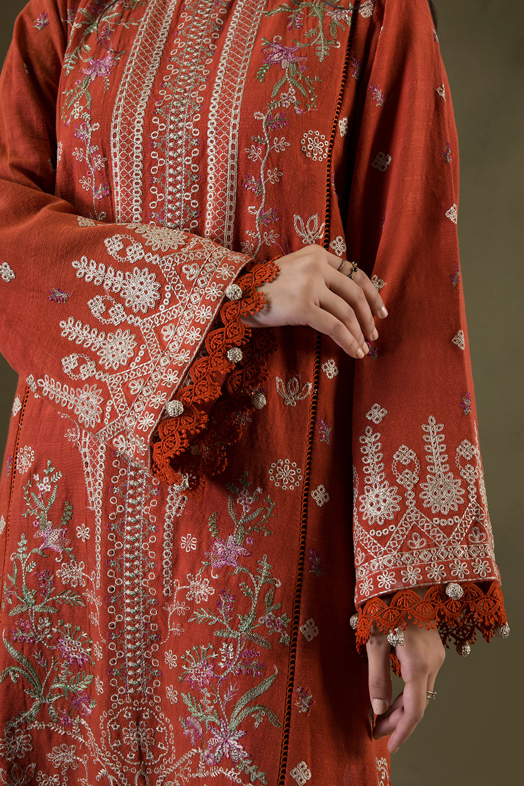 Embroidered Shirt Shalwar Shawl - 0241