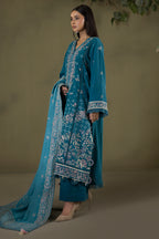 Embroidered Shirt Shalwar Shawl - 0242