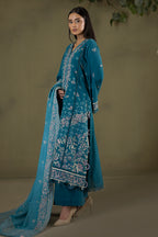 Embroidered Shirt Shalwar Shawl - 0242