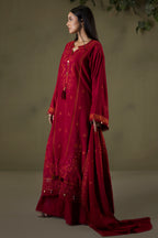 Embroidered Shirt Shalwar Shawl - 0243