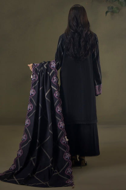 Embroidered Shirt Shalwar Shawl - 0244