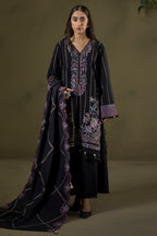 Embroidered Shirt Shalwar Shawl - 0244