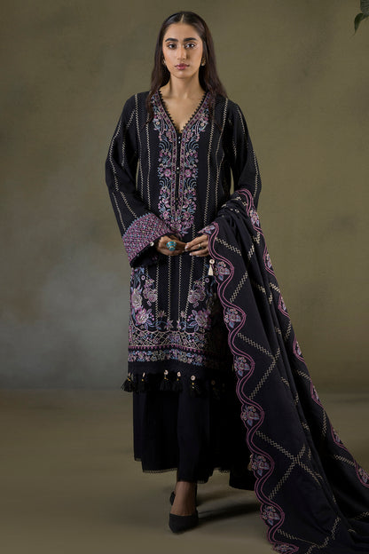 Embroidered Shirt Shalwar Shawl - 0244