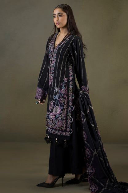 Embroidered Shirt Shalwar Shawl - 0244