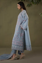 Embroidered Shirt Shalwar Shawl - 0245