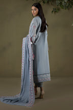 Embroidered Shirt Shalwar Shawl - 0245