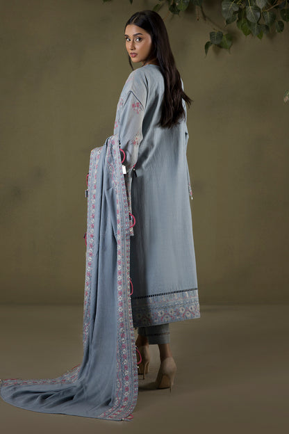 Embroidered Shirt Shalwar Shawl - 0245