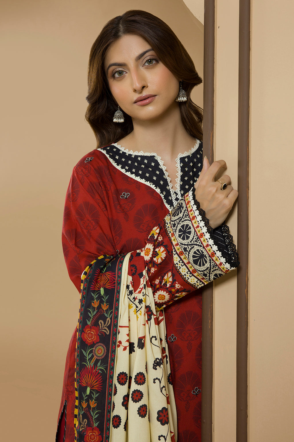 Embroidered Shirt Dupatta - 0254