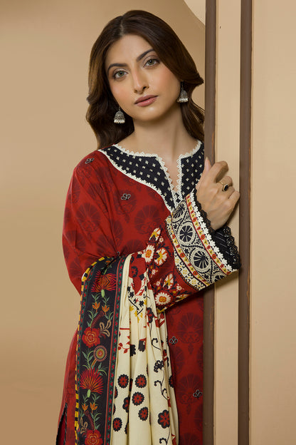 Embroidered Shirt Shalwar Dupatta - 0254