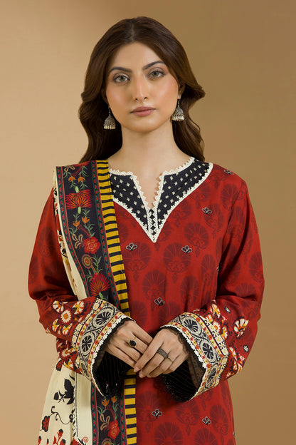 Embroidered Shirt Shalwar Dupatta - 0254