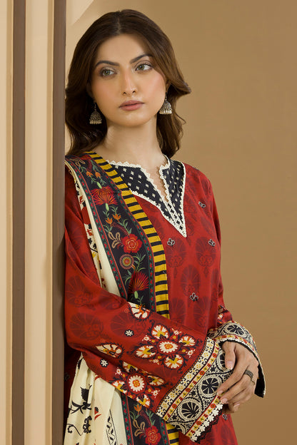 Embroidered Shirt Shalwar Dupatta - 0254