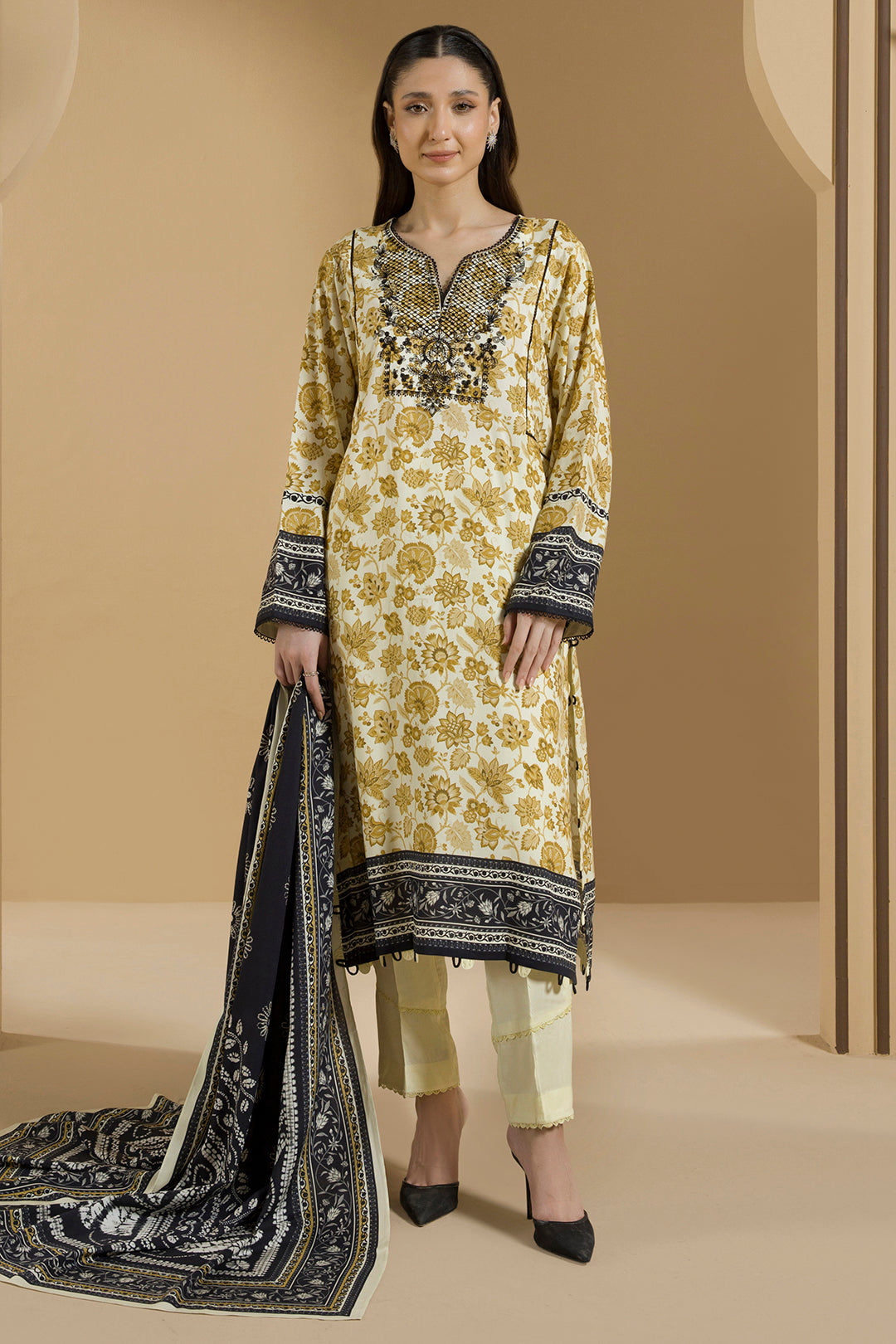 Embroidered Shirt Dupatta - 0255