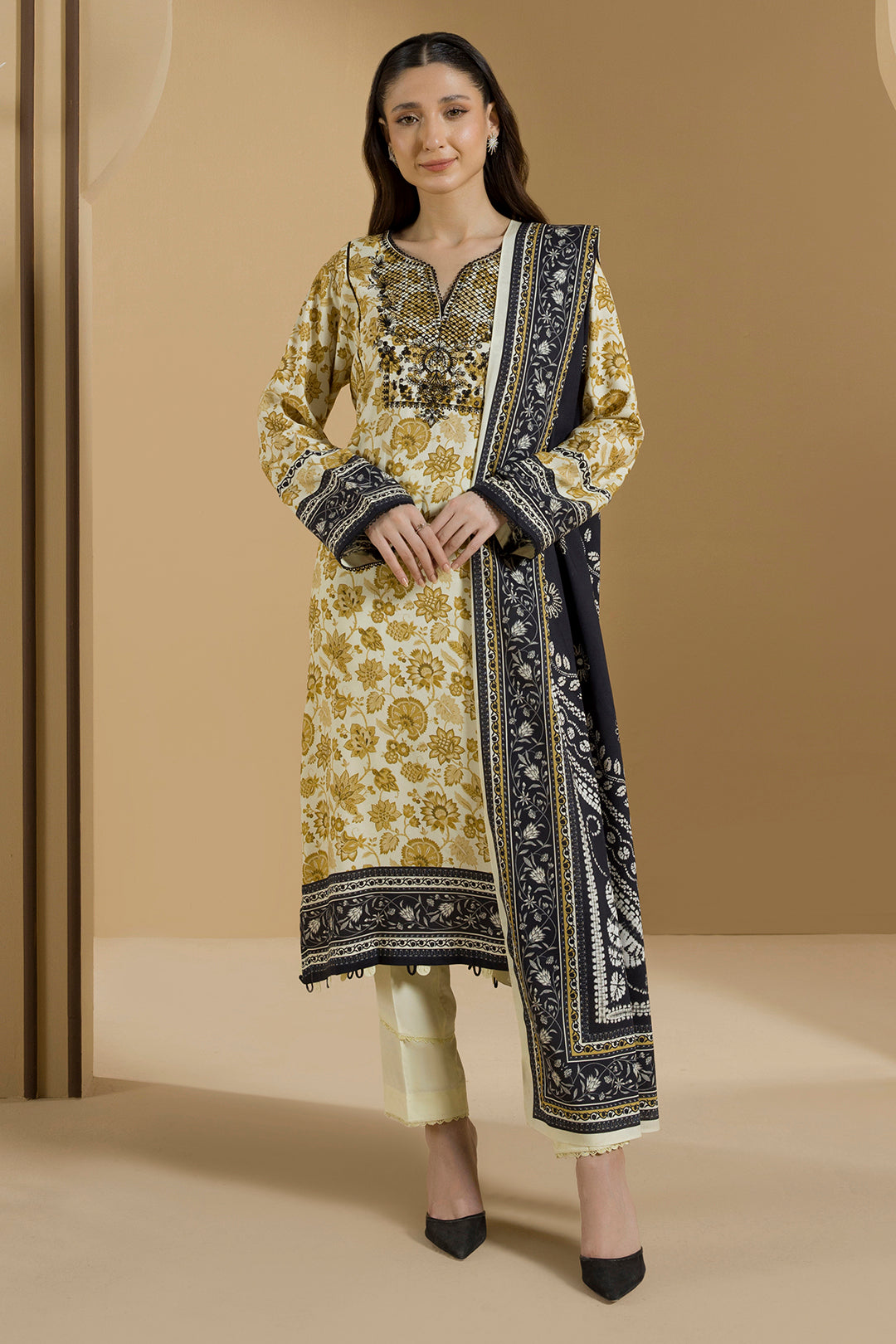 Embroidered Shirt Dupatta - 0255