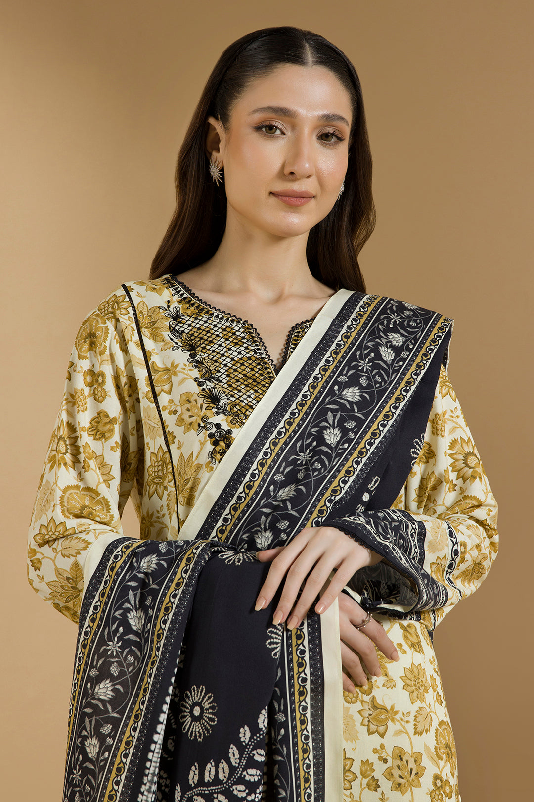 Embroidered Shirt Dupatta - 0255