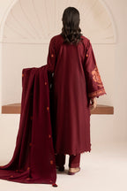 Embroidered Shirt Shalwar Shawl - 0256
