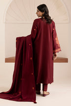 Embroidered Shirt Shalwar Shawl - 0256