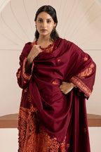 Embroidered Shirt Shalwar Shawl - 0256