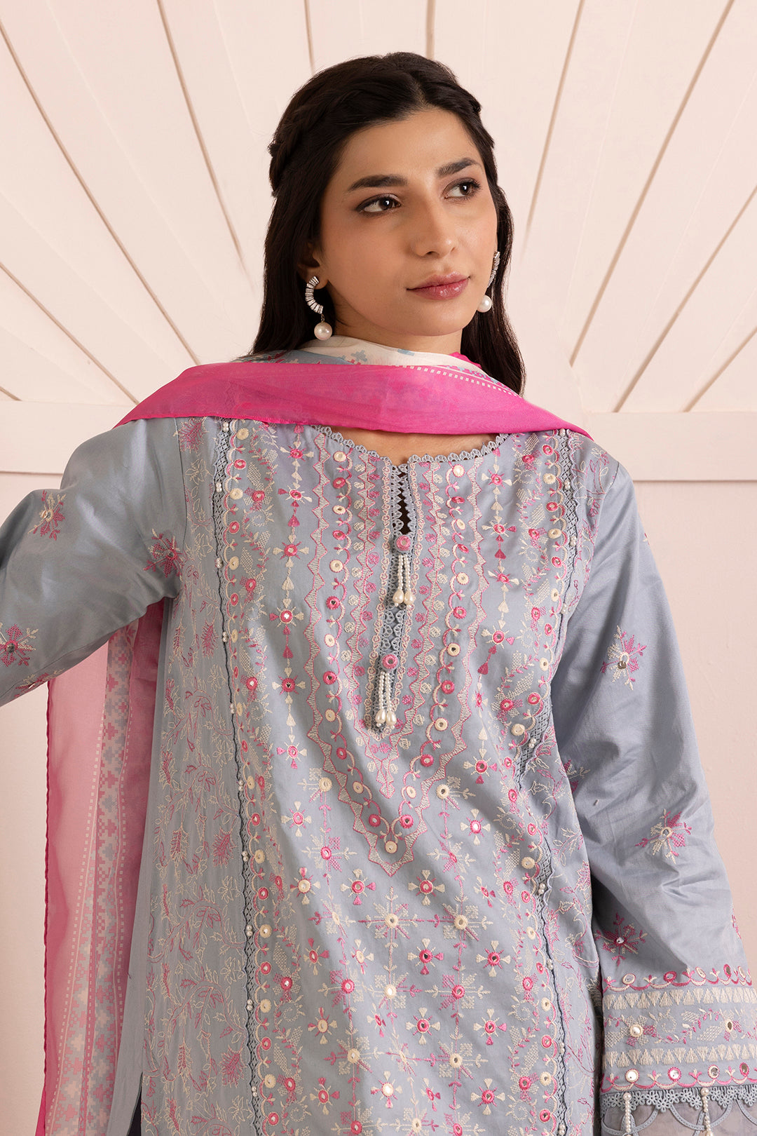 Embroidered Shirt Shalwar Dupatta - 0257