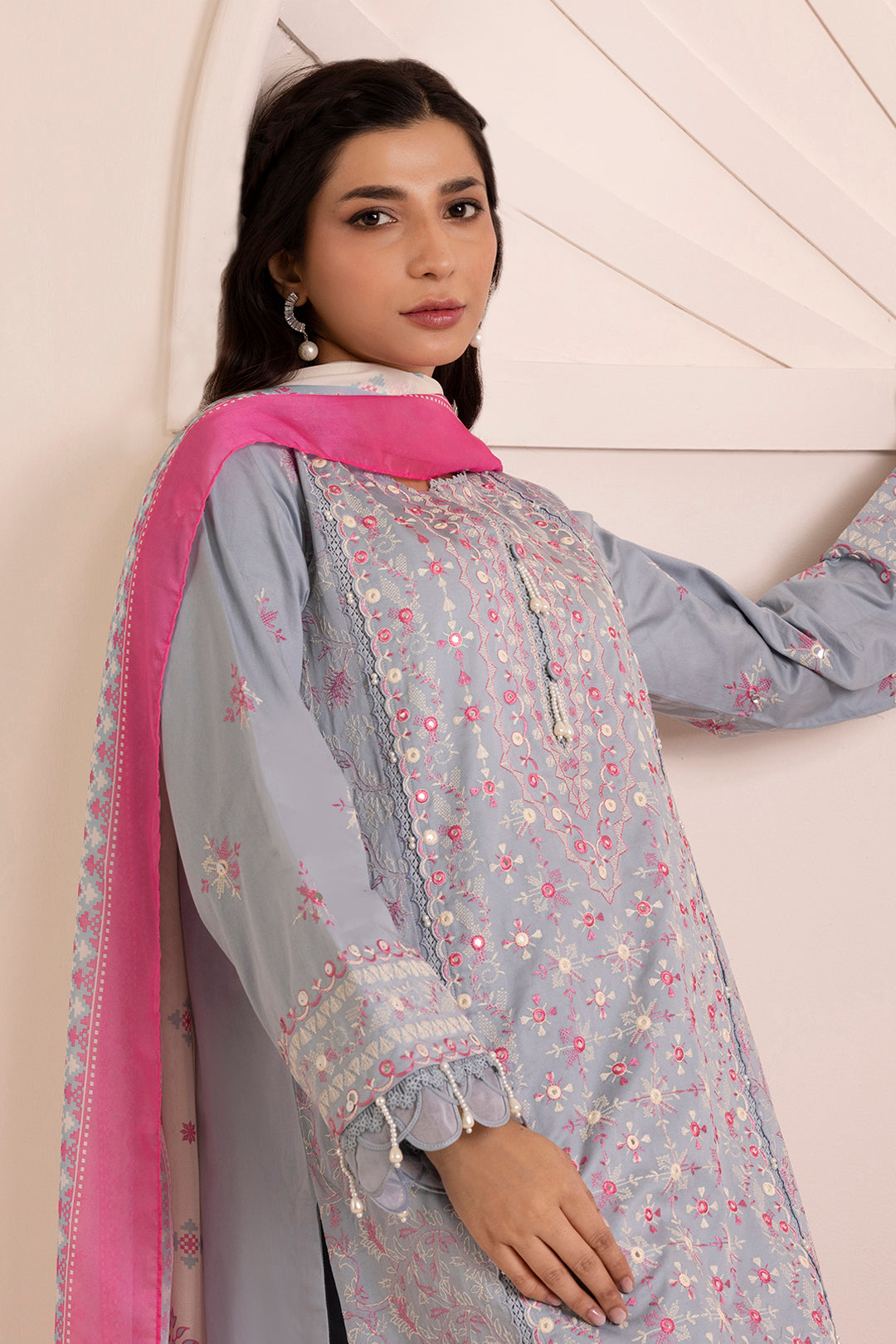 Embroidered Shirt Shalwar Dupatta - 0257
