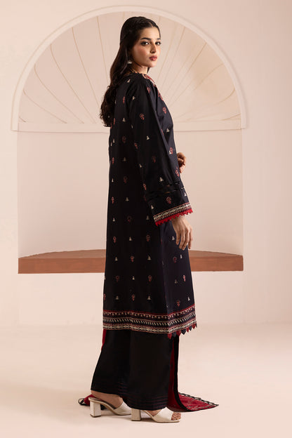 Embroidered Shirt Shalwar Shawl - 0258