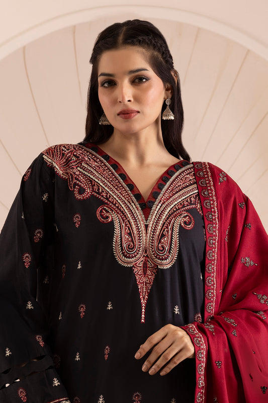 Embroidered Shirt Shalwar Shawl - 0258