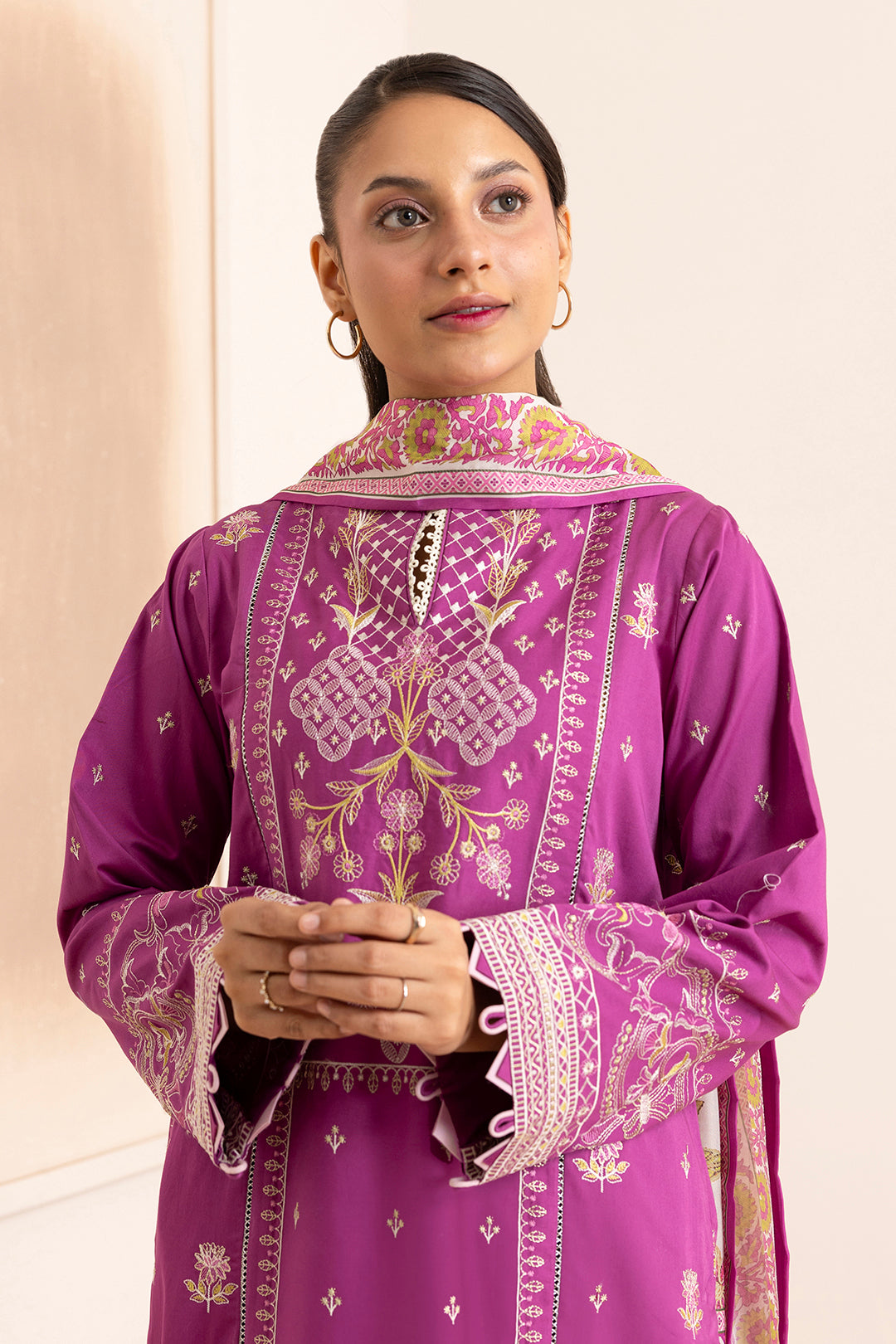 Embroidered Shirt Shalwar Dupatta - 0259