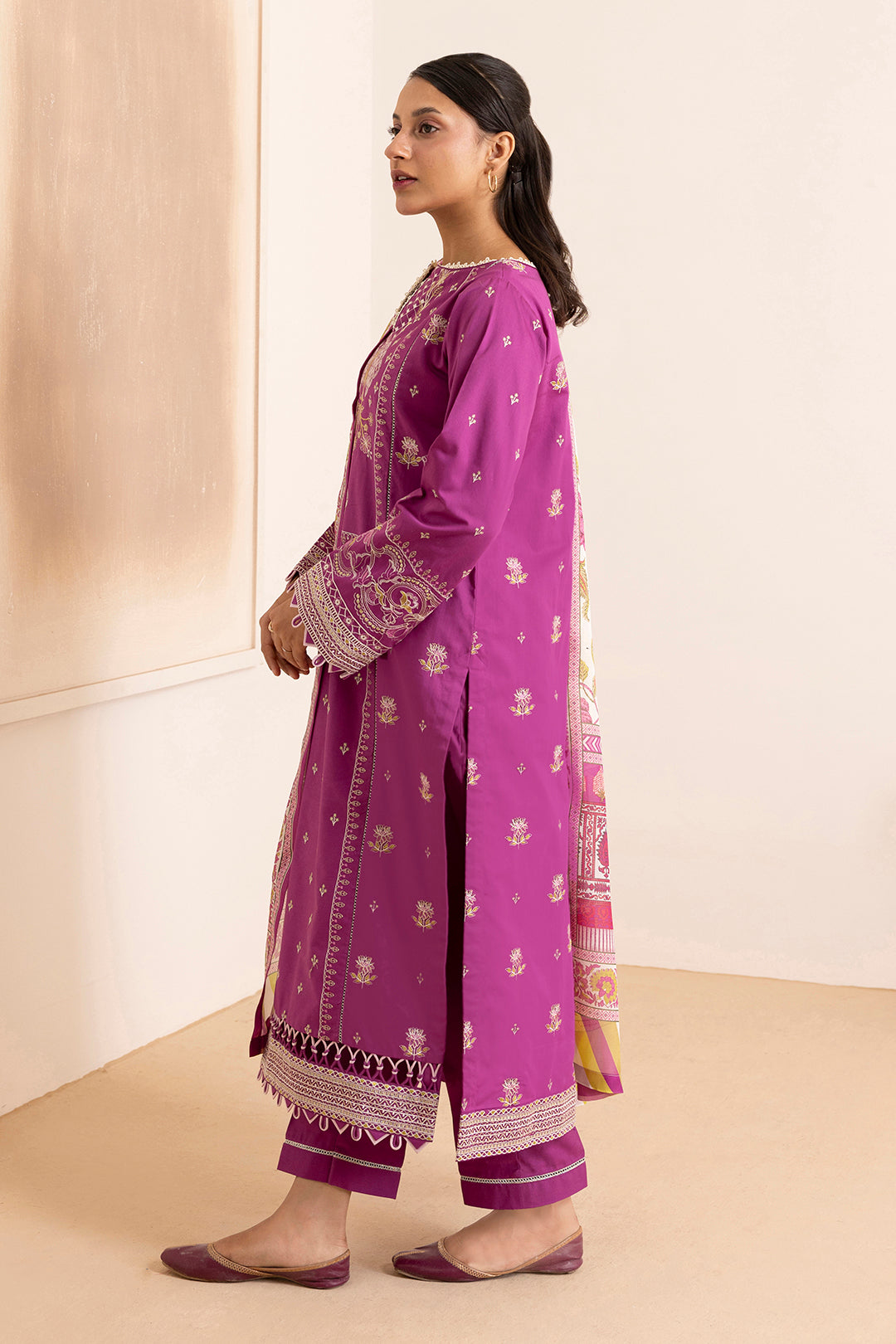 Embroidered Shirt Shalwar Dupatta - 0259