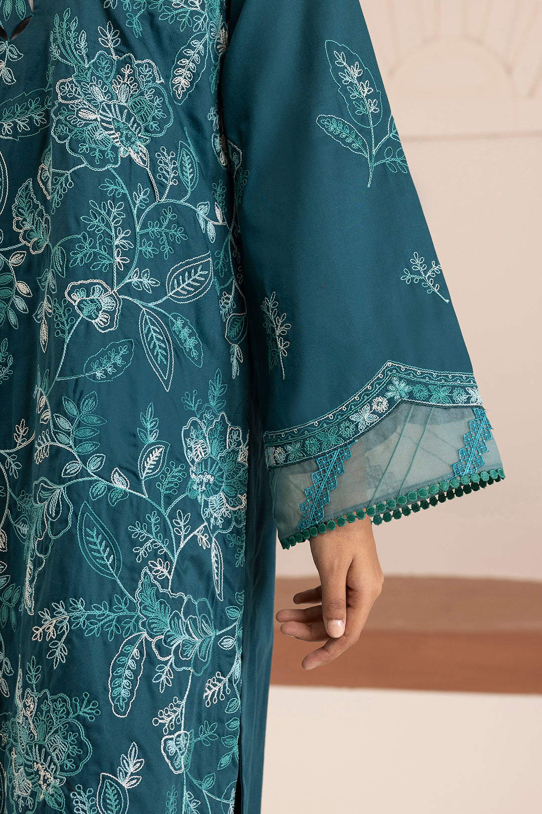 Embroidered Shirt Shalwar Shawl - 0260