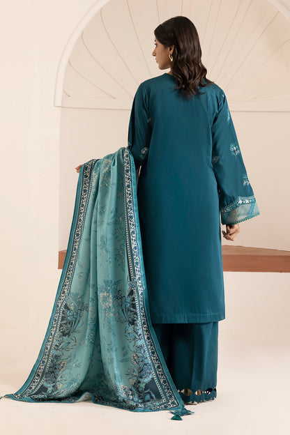 Embroidered Shirt Shalwar Shawl - 0260