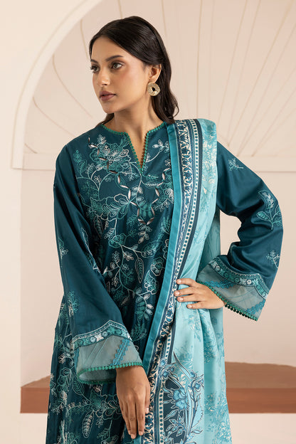 Embroidered Shirt Shalwar Shawl - 0260