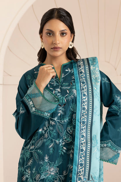 Embroidered Shirt Shalwar Shawl - 0260