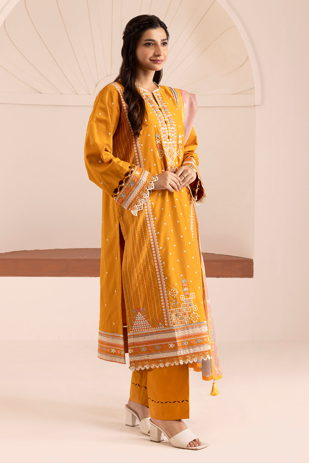 Embroidered Shirt Shalwar Dupatta - 0262