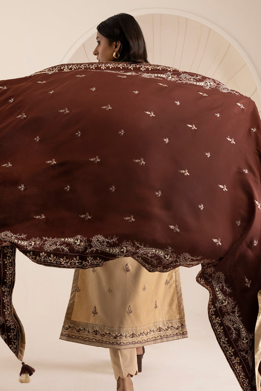 Embroidered Shirt Shalwar Shawl - 0263