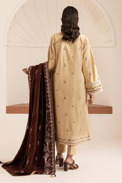 Embroidered Shirt Shalwar Shawl - 0263