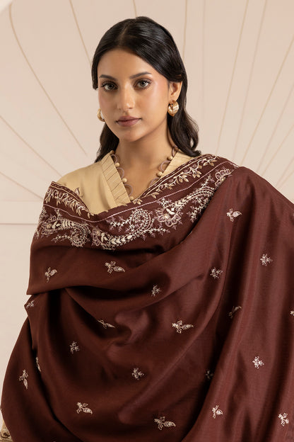 Embroidered Shirt Shalwar Shawl - 0263
