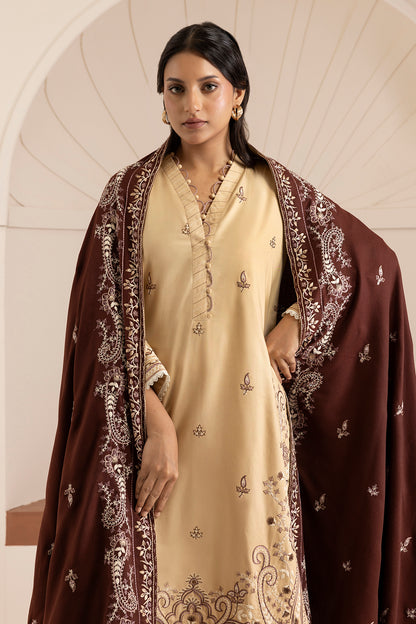 Embroidered Shirt Shalwar Shawl - 0263