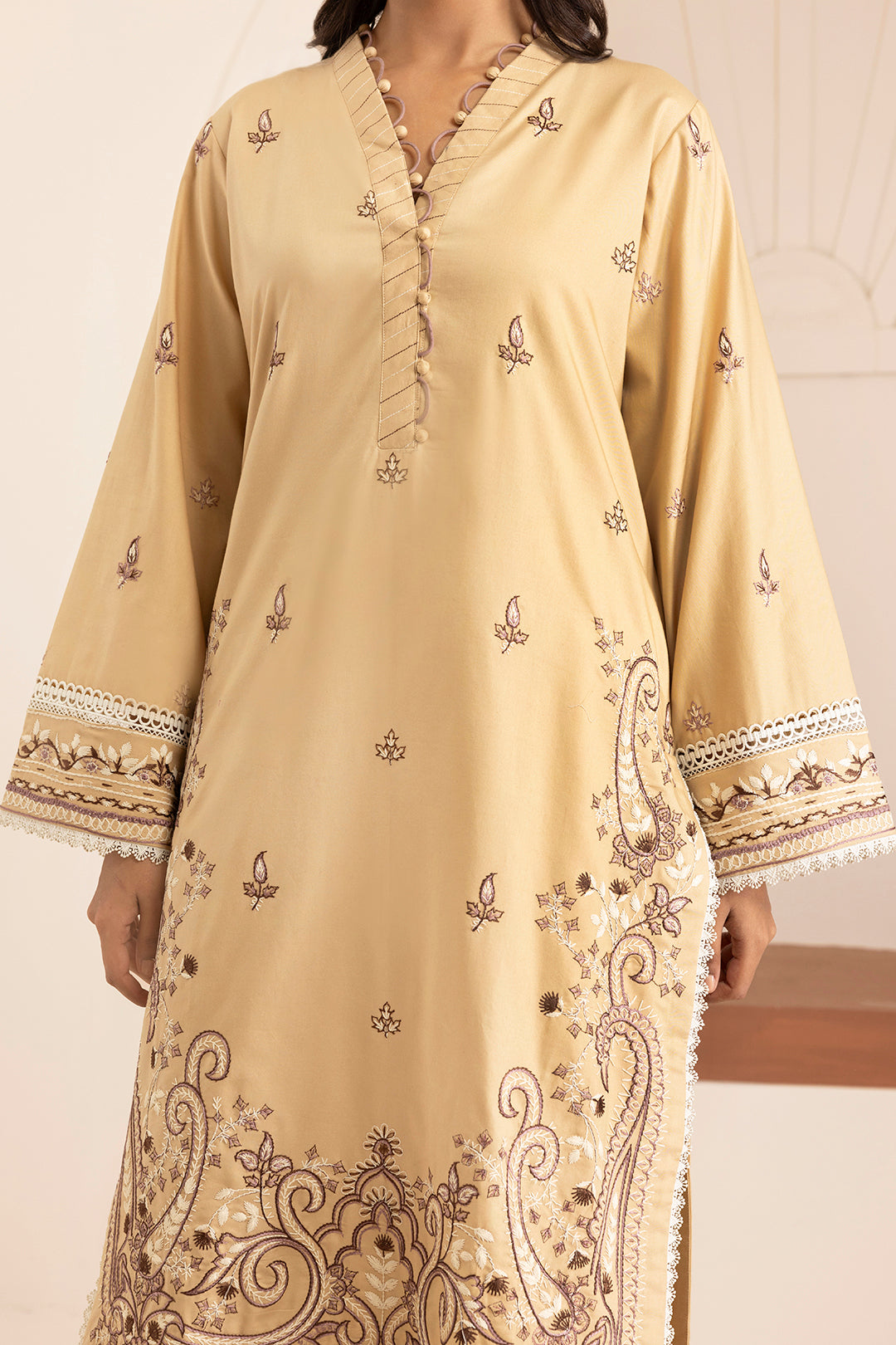 Embroidered Shirt Shalwar Shawl - 0263