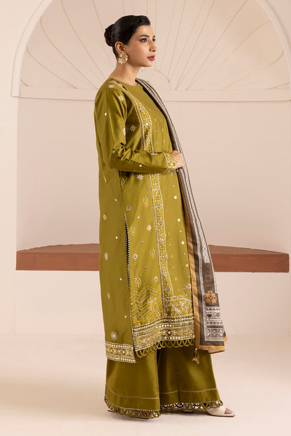 Embroidered Shirt Shalwar Shawl - 0265