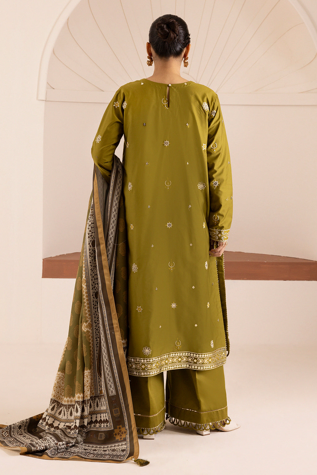 Embroidered Shirt Shalwar Shawl - 0265